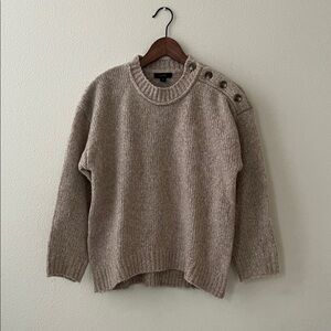 J. Crew Classic Sweater with Shoulder Buttons